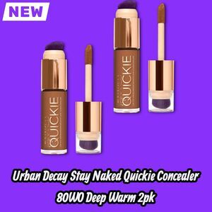 NEW Urban Decay Stay Naked Quickie Concealer Bundle 80WO Deep Warm Orange 2pc